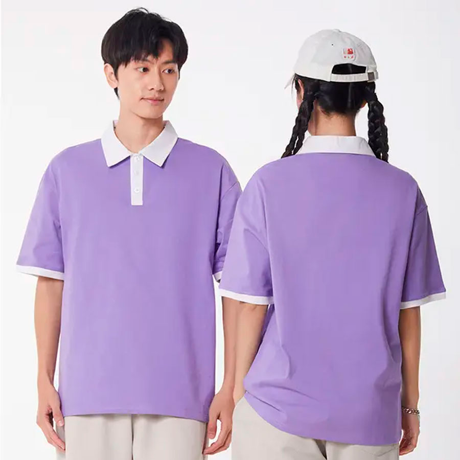 áo thun đồng phục công ty màu tím UN0067